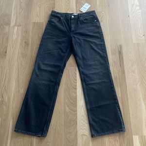 Zara wide leg black jeans size 10 tags on never worn